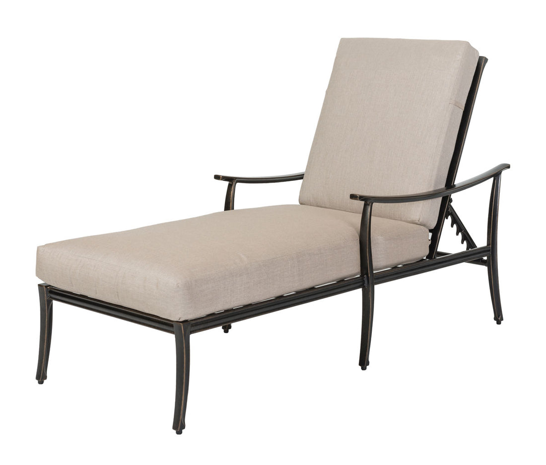 Gensun Edge Cushion Chaise Lounge in Midnight Gold