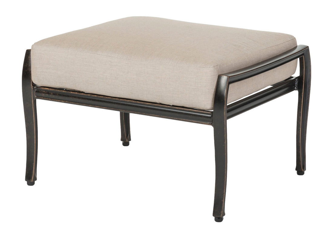 Gensun Edge Cushion Ottoman in Midnight Gold