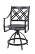 Gensun Edge Swivel Balcony Stool in Midnight Gold