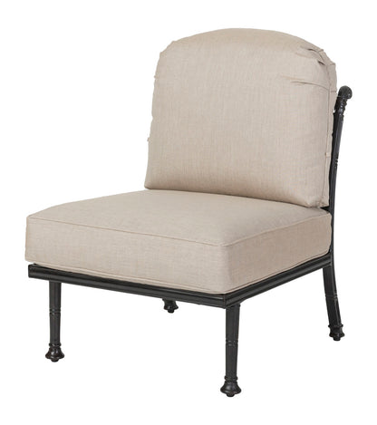 Gensun Florence Cushion Armless Lounge Chair in Carbon