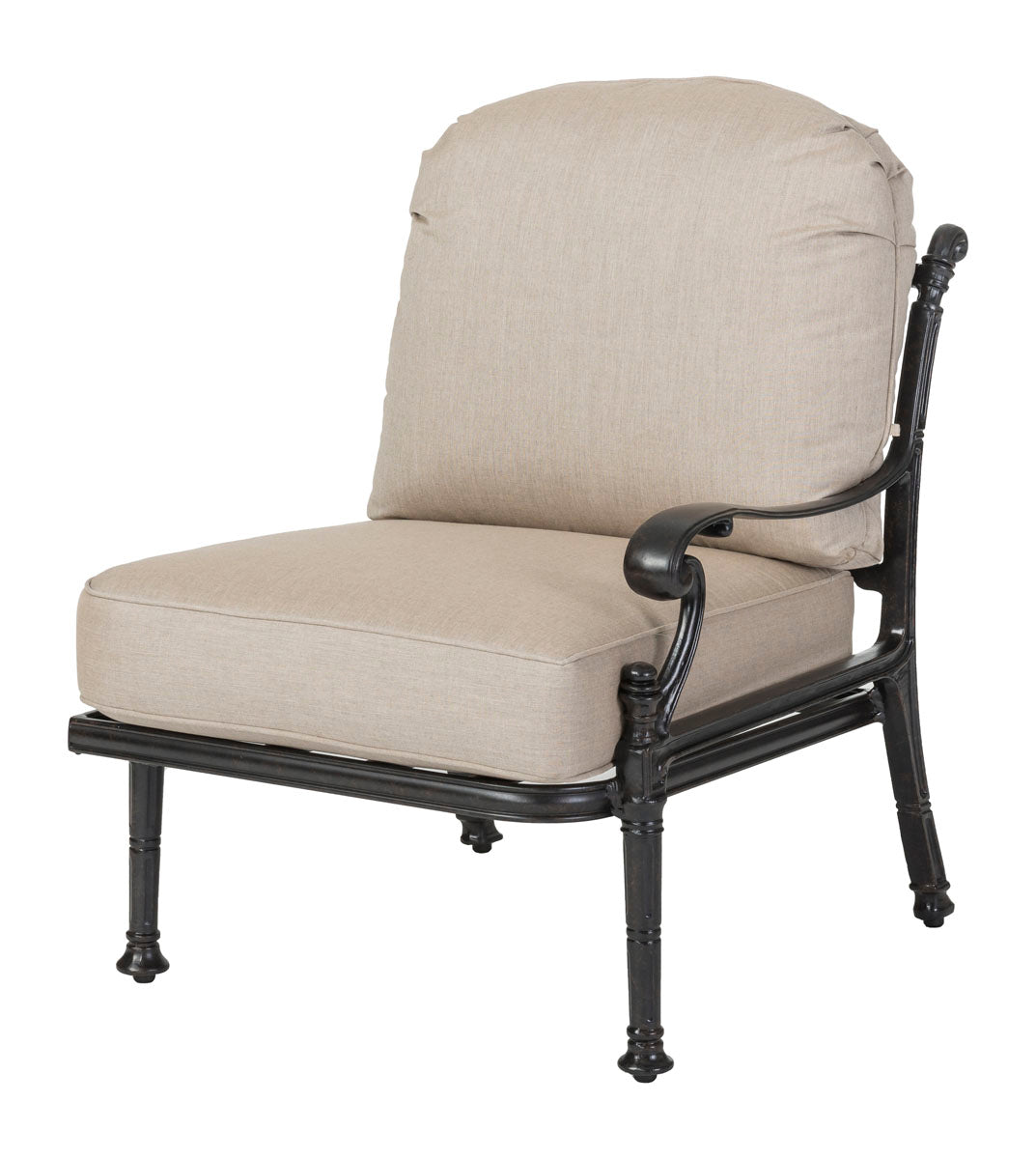 Gensun Florence Cushion Left Arm Lounge Chair in Carbon