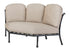 Gensun Florence Cushion Three-Back Corner Chair in Carbon