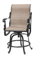 Gensun Florence Sling Swivel Rocking Balcony Stool in Carbon