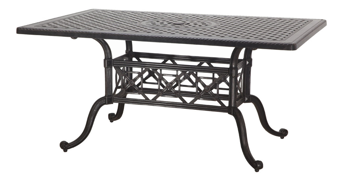Gensun Grand Terrace 42" x 63" Rectangular Balcony/Gathering Table in Desert Bronze