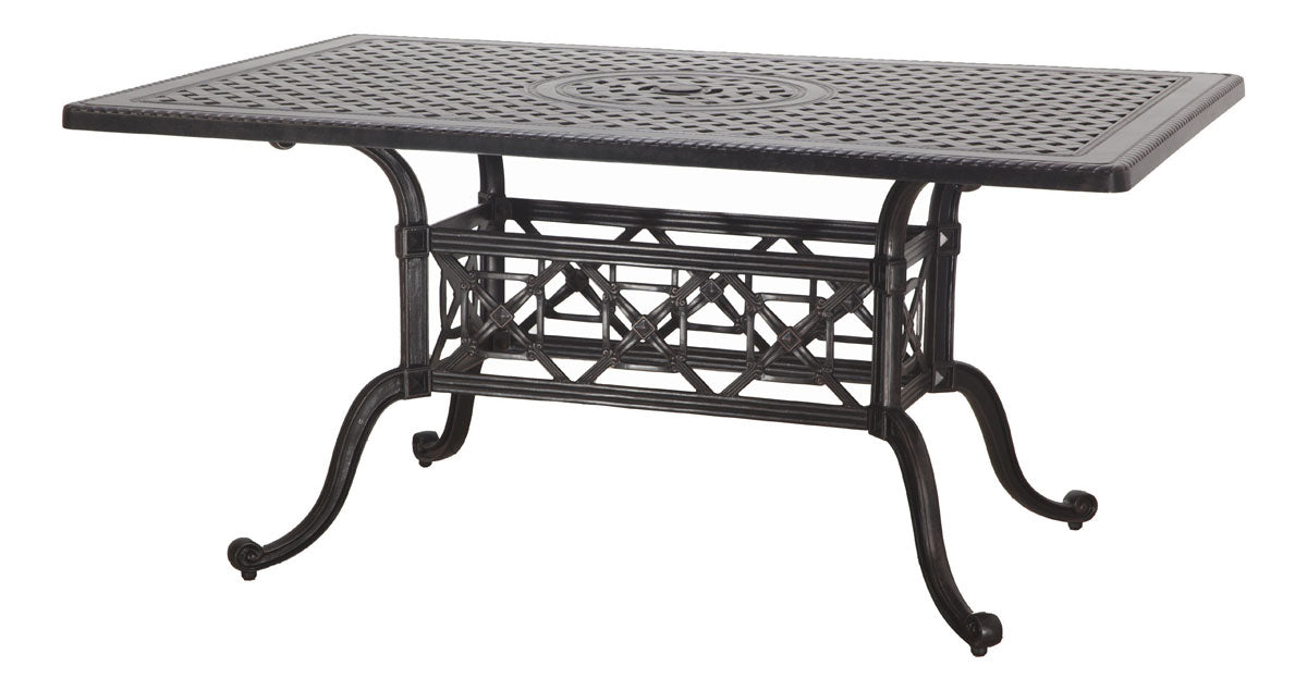 Gensun Grand Terrace 42" x 63" Rectangular Balcony/Gathering Table in Desert Bronze