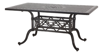 Gensun Grand Terrace 42" x 63" Rectangular Balcony/Gathering Table in Desert Bronze