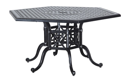 Gensun Grand Terrace 62" Hexagon Dining Table in Desert Bronze