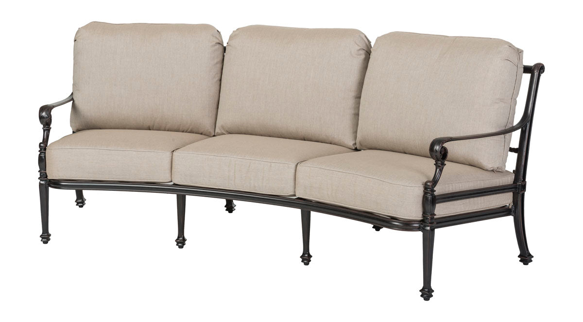 Gensun Grand Terrace Curved Sofa in Desert Bronze