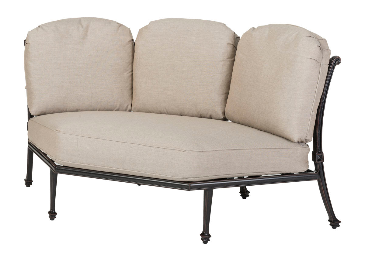 Gensun Grand Terrace Three-Back Corner Chair in Desert Bronze