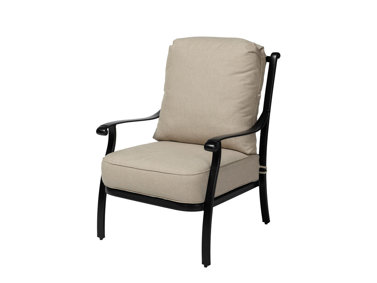 Gensun Lucerne High Back Lounge Chair in Midnight Gold
