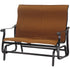 Gensun Lucerne Padded Sling High Back Loveseat Glider in Midnight Gold