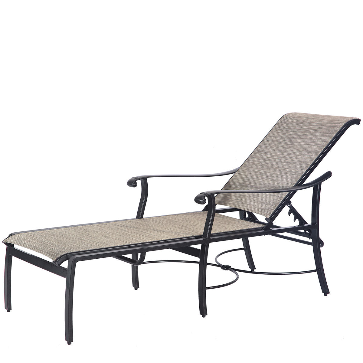 Gensun Lucerne Sling Chaise Lounge in Midnight Gold