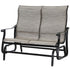 Gensun Lucerne Sling High Back Loveseat Glider in Midnight Gold