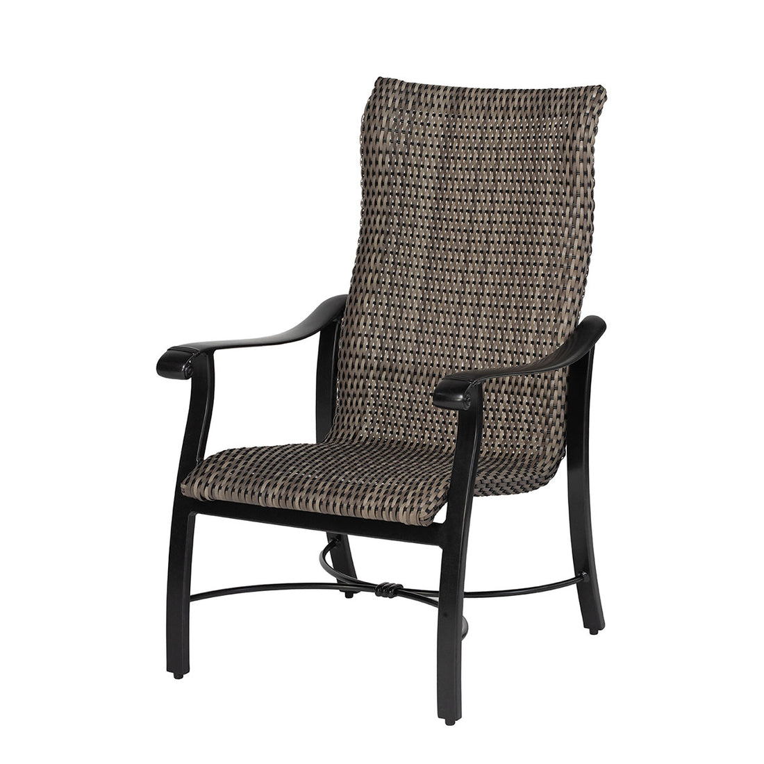 Gensun Lucerne Woven High Back Dining Chair in Midnight Gold