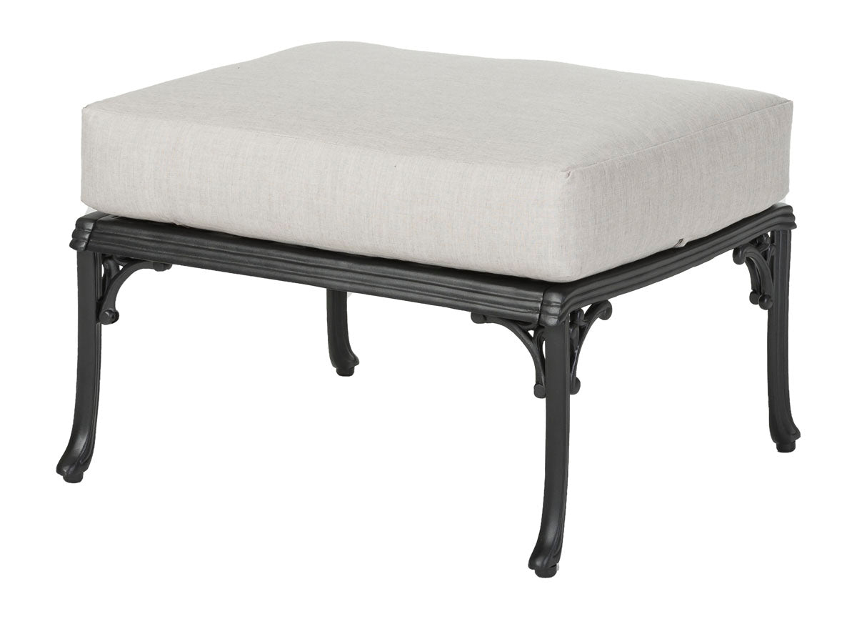 Gensun Michigan Cushion Ottoman (Knock-Down) in Black