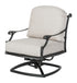 Gensun Michigan Cushion Swivel Rocking Lounge Chair in Black