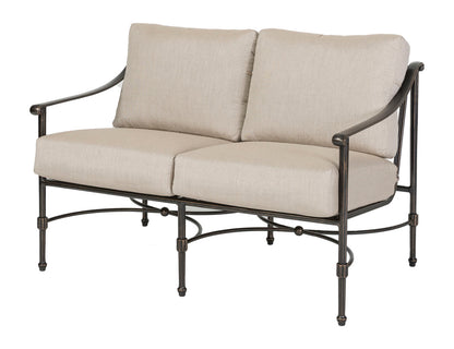 Gensun Morro Bay Cushion Loveseat in Carbon