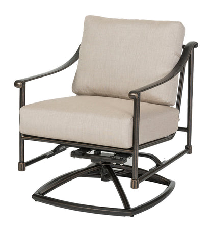 Gensun Morro Bay Cushion Swivel Rocking Lounge Chair in Carbon