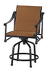 Gensun Morro Bay Padded Sling Swivel Balcony Stool in Carbon