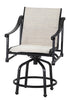 Gensun Morro Bay Sling Swivel Balcony Stool in Carbon