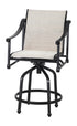 Gensun Morro Bay Sling Swivel Bar Stool in Carbon