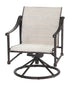 Gensun Morro Bay Sling Swivel Rocking Lounge Chair in Carbon