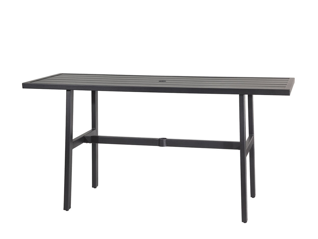 Gensun Plank 25" x 72" Rectangular Balcony Table in Carbon