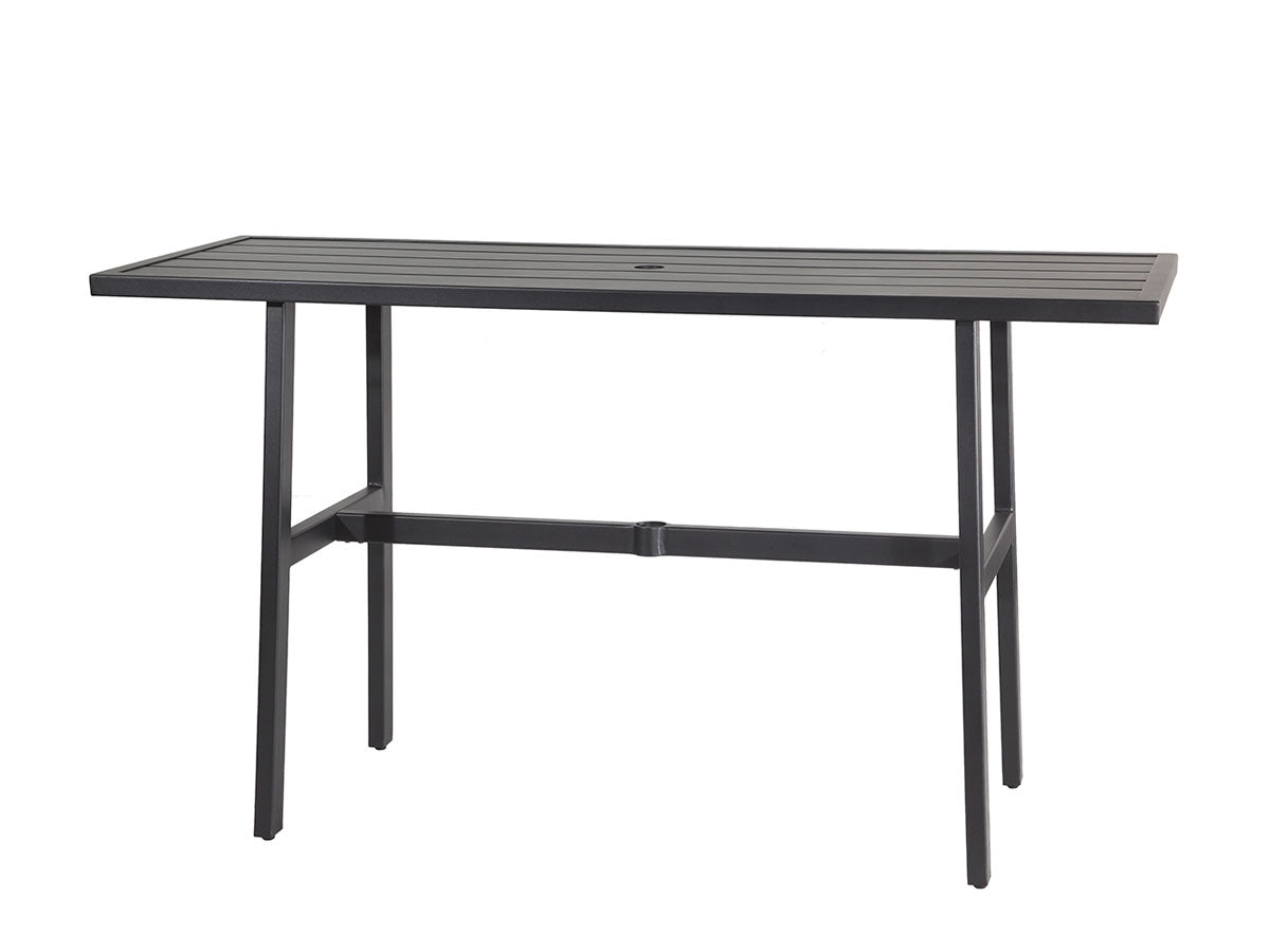 Gensun Plank 25" x 72" Rectangular Bar Table in Carbon