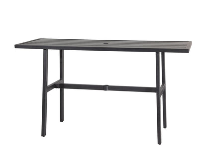 Gensun Plank 25" x 72" Rectangular Bar Table in Carbon