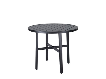 Gensun Plank 44" Round Balcony Table in Carbon