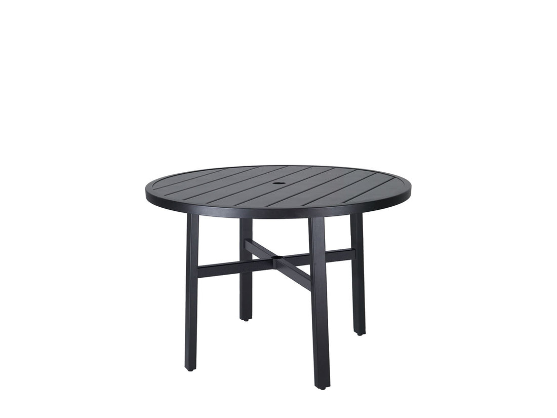 Gensun Plank 44" Round Dining Table in Carbon