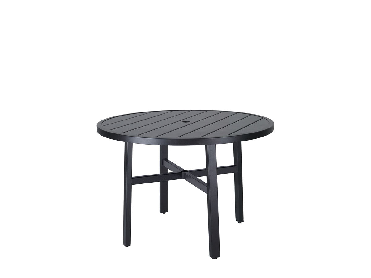 Gensun Plank 44" Round Dining Table in Carbon