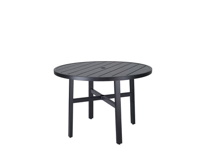 Gensun Plank 44" Round Dining Table in Carbon