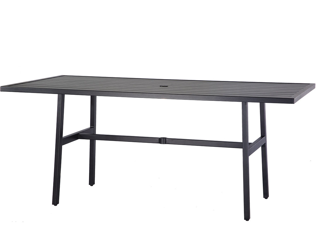Gensun Plank 44" x 86" Rectangular Balcony Table in Carbon