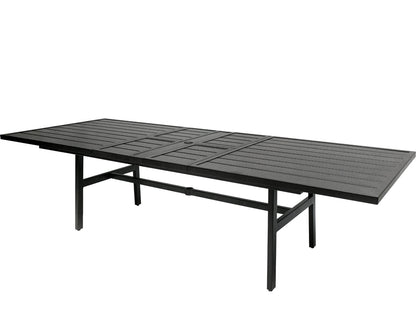 Gensun Plank 44" x 87"/115" Extension Dining Table in Carbon