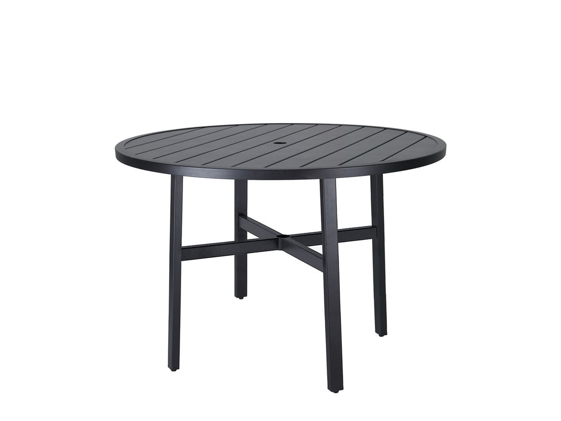 Gensun Plank 53" Round Balcony Table in Carbon