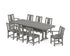 POLYWOOD Prairie 9-Piece Dining Set with Trestle Legs in Slate Grey