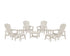 POLYWOOD Nautical Grand Upright Adirondack 9-Piece Conversation Set in Sand