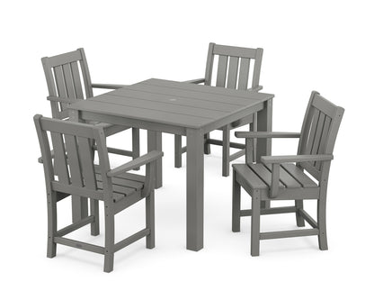 POLYWOOD Oxford 5-Piece Parsons Dining Set in Slate Grey