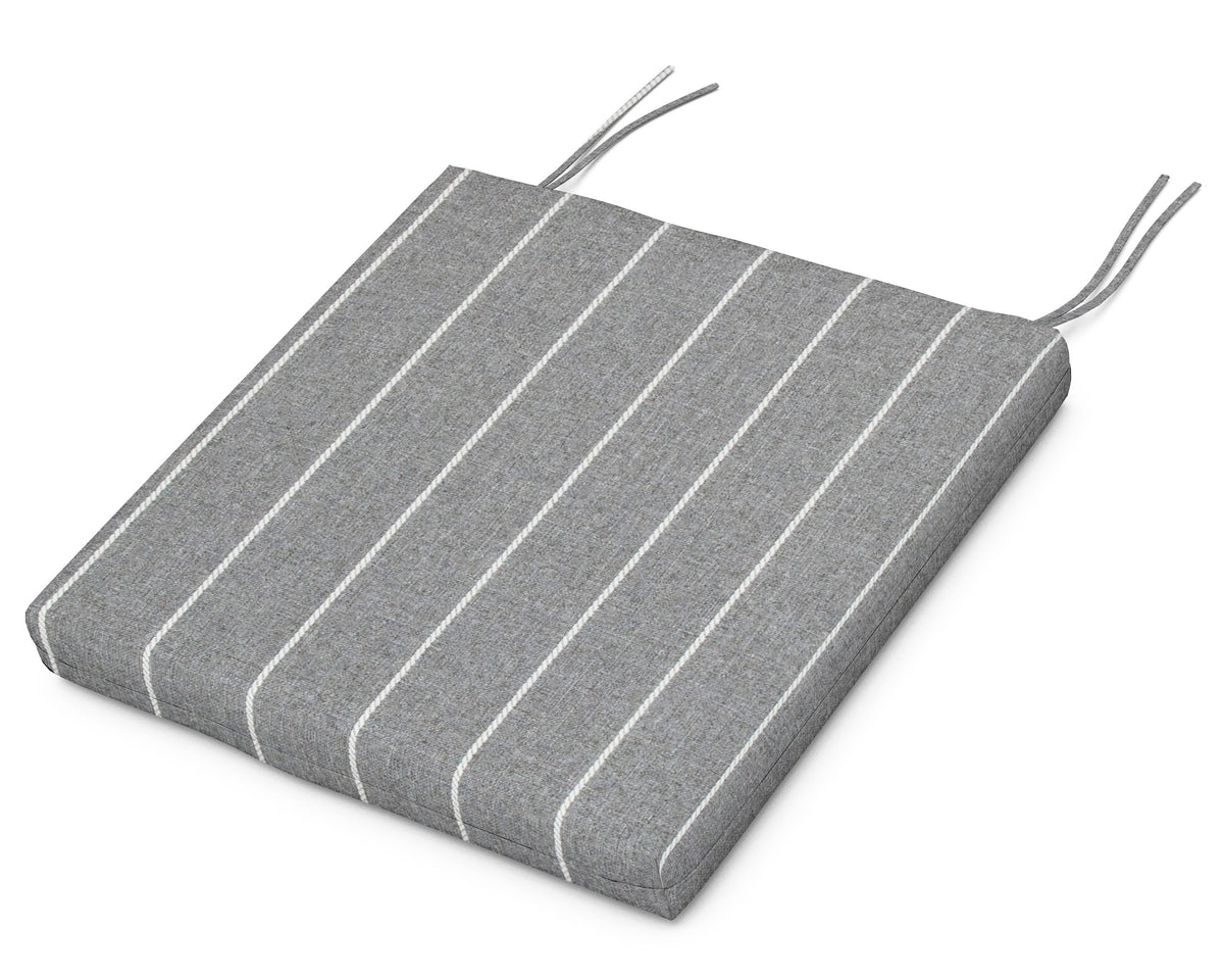 POLYWOOD Seat Cushion - 16.5"D x 17.5"W x 2.5"H in Pencil Pewter