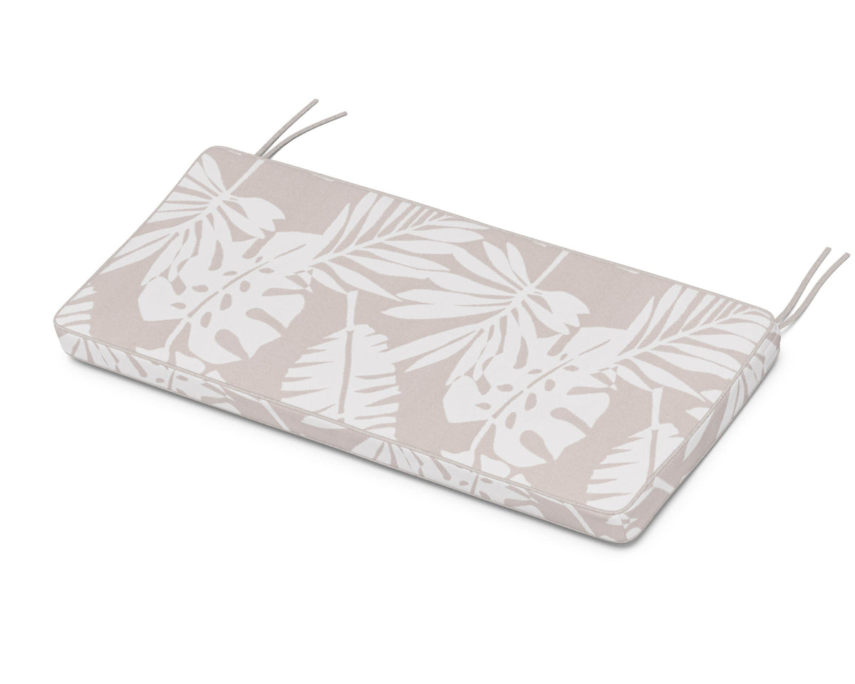 POLYWOOD Chinoiserie 48" Bench Seat Cushion in Leaf Dune Burlap
