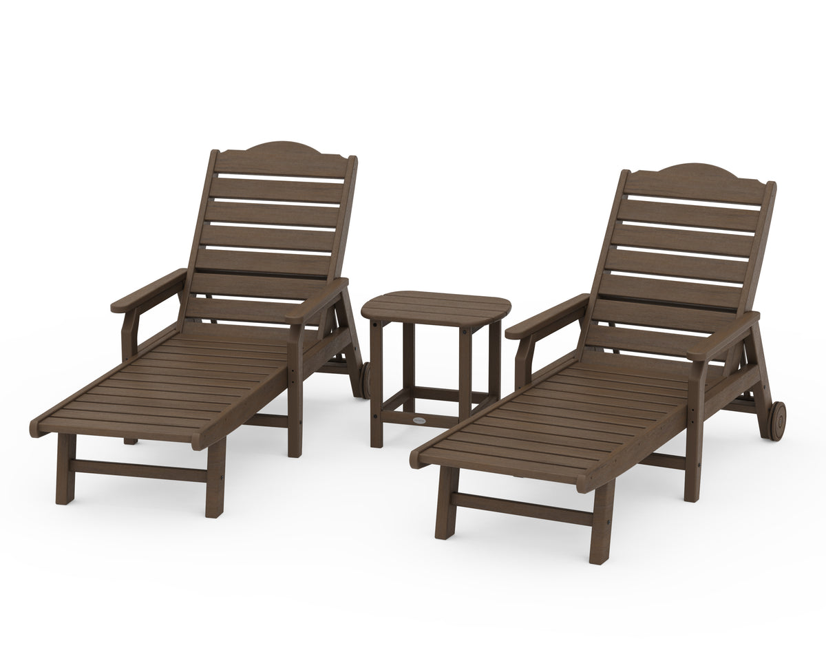POLYWOOD Draper James Savannah 3-Piece Chaise Lounge Set in Kona