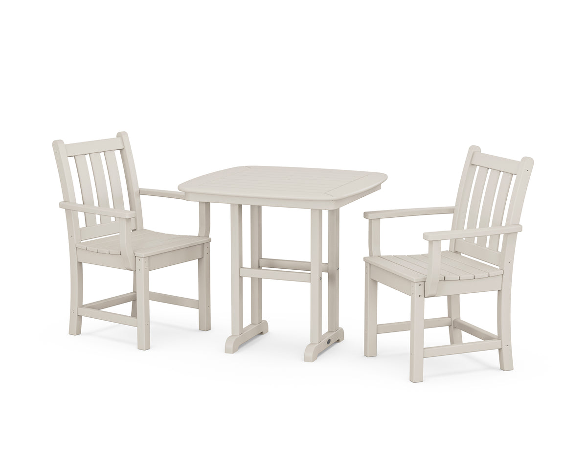 POLYWOOD Traditional Garden 3-Piece Dining Set in Sand