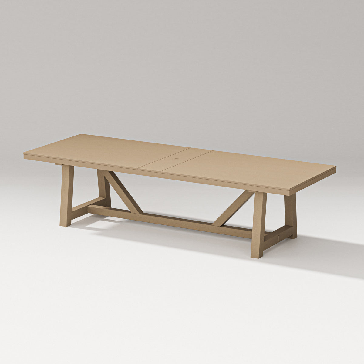 POLYWOOD PW Designer Series 120" A-Frame Dining Table in Vintage Sahara