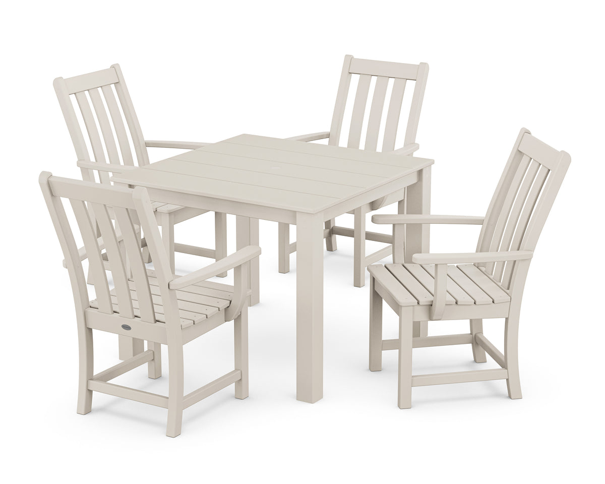 POLYWOOD Vineyard 5-Piece Parsons Dining Set in Sand
