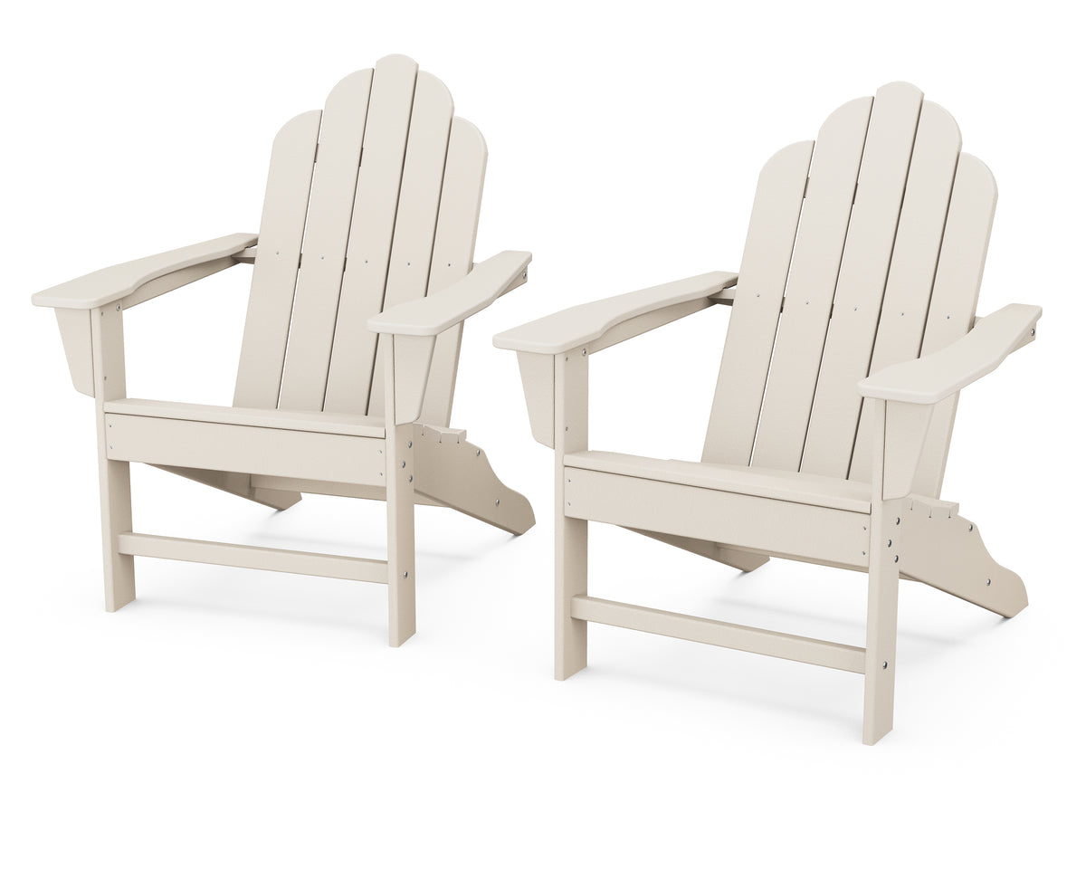 POLYWOOD Long Island Adirondack 2-Piece Set in Sand