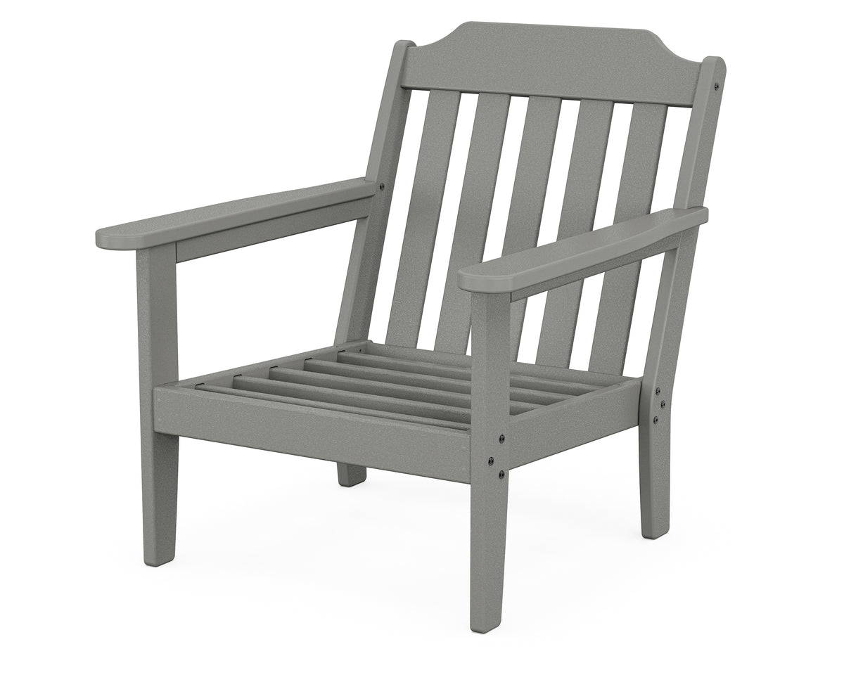 POLYWOOD Country Living Cottage Deep Seating Chair Frame in Slate Grey