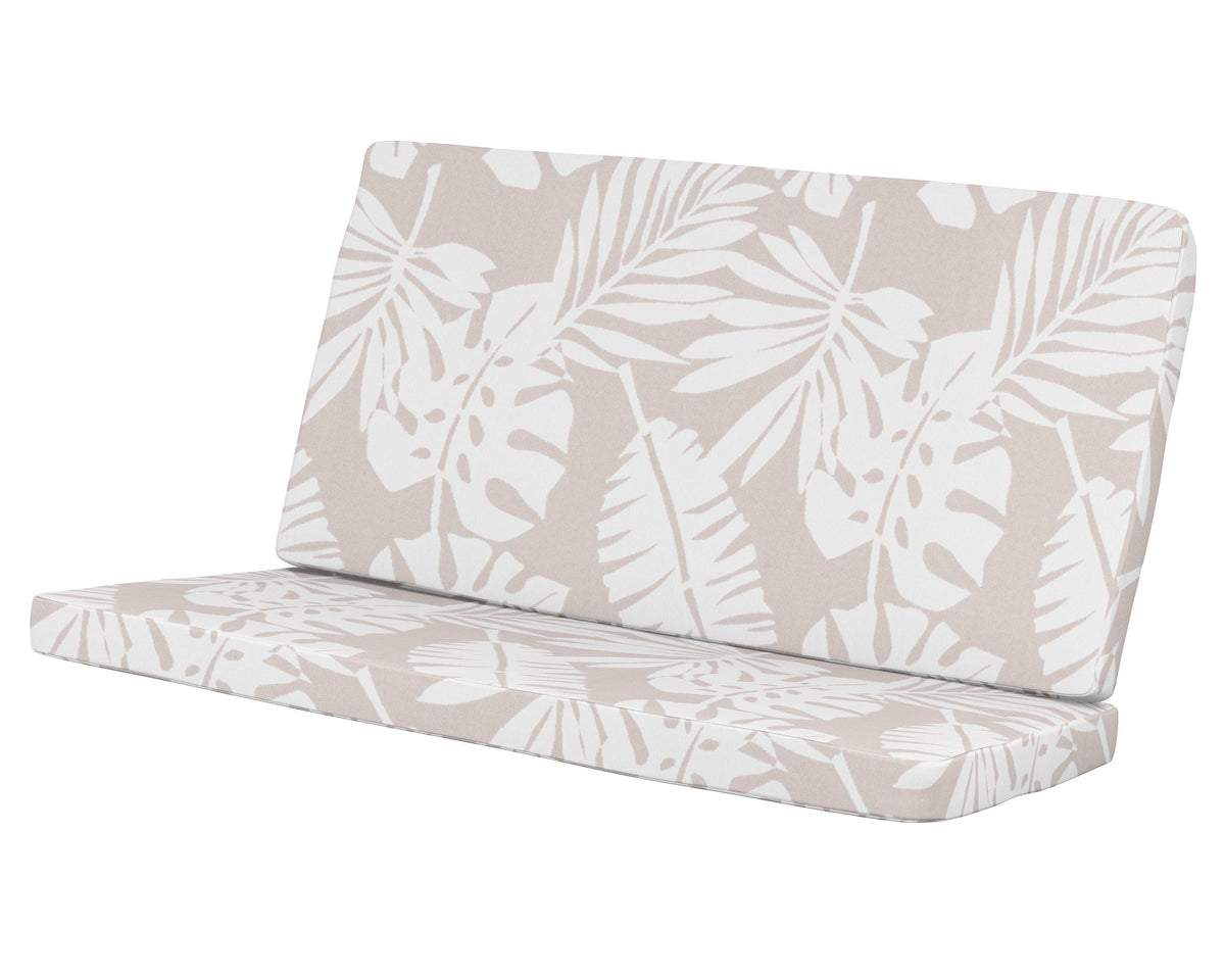 POLYWOOD Modern Loveseat Cushion in Leaf Dune Burlap