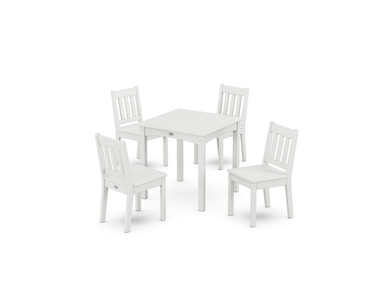 POLYWOOD Vineyard Kids 5-Piece Dining Set in White