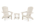 POLYWOOD Nautical 3-Piece Curveback Adirondack Set in Sand